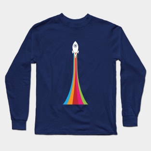 Rocket takeoff (rainbow) Long Sleeve T-Shirt